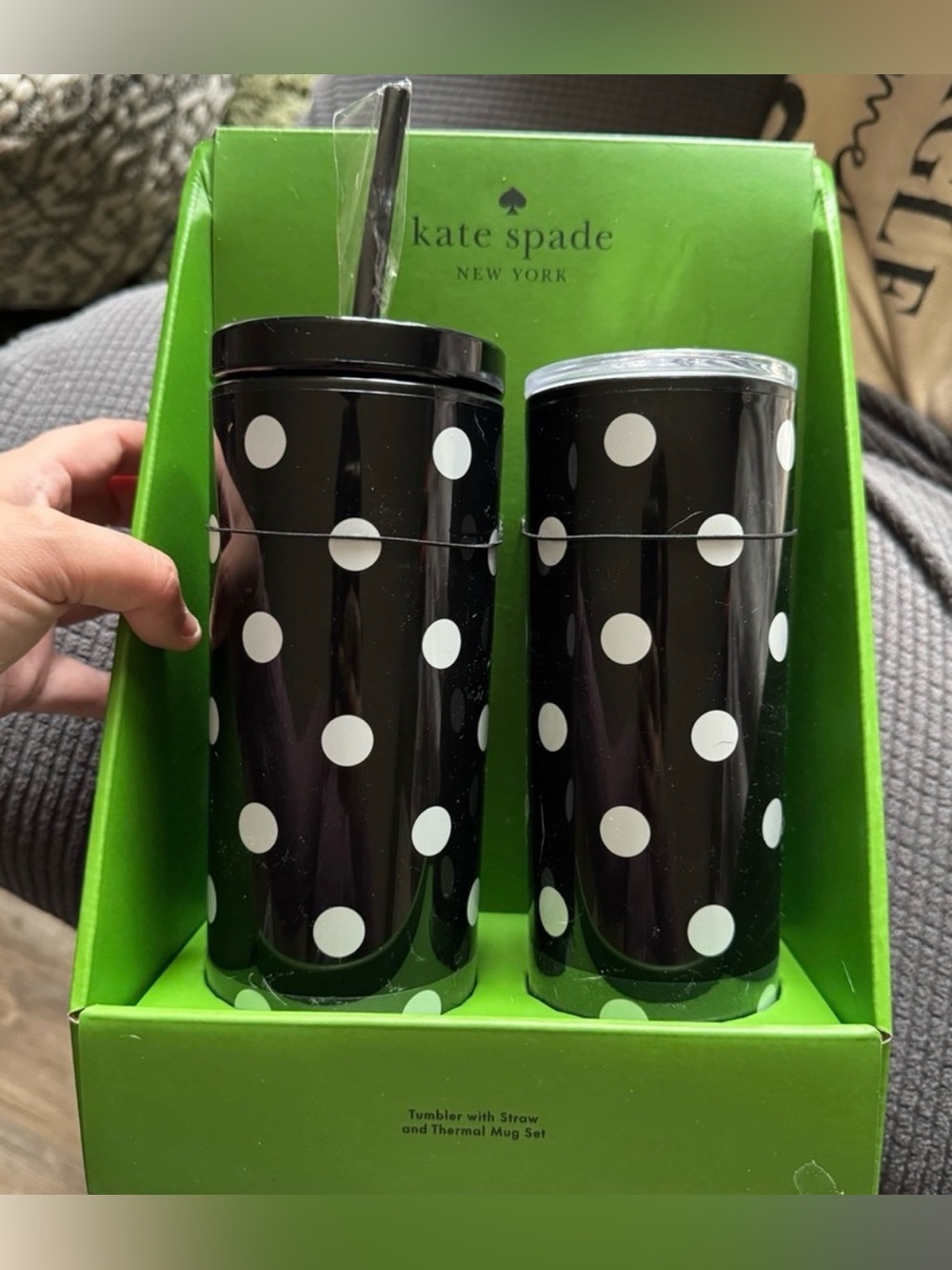 Kate Spade New York tumbler and thermal mug set